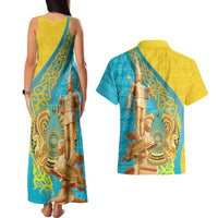 Issyk Mystery Kazakhstan Golden Man Couples Matching Tank Maxi Dress and Hawaiian Shirt LT9 - Wonder Print Shop