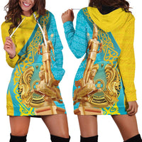 Issyk Mystery Kazakhstan Golden Man Hoodie Dress - Wonder Print Shop