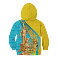 Issyk Mystery Kazakhstan Golden Man Kid Hoodie - Wonder Print Shop