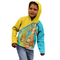 Issyk Mystery Kazakhstan Golden Man Kid Hoodie - Wonder Print Shop