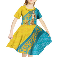 Issyk Mystery Kazakhstan Golden Man Kid Short Sleeve Dress - Wonder Print Shop