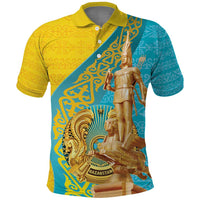 Issyk Mystery Kazakhstan Golden Man Polo Shirt - Wonder Print Shop