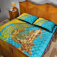 Issyk Mystery Kazakhstan Golden Man Quilt Bed Set - Wonder Print Shop