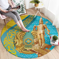 Issyk Mystery Kazakhstan Golden Man Round Carpet