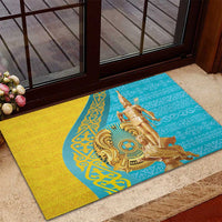 Issyk Mystery Kazakhstan Golden Man Rubber Doormat - Wonder Print Shop