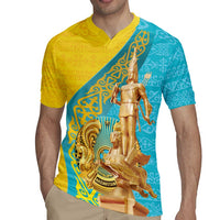 Issyk Mystery Kazakhstan Golden Man Rugby Jersey - Wonder Print Shop