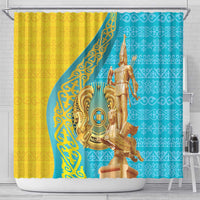 Issyk Mystery Kazakhstan Golden Man Shower Curtain