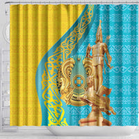 Issyk Mystery Kazakhstan Golden Man Shower Curtain