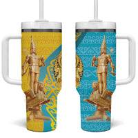 Issyk Mystery Kazakhstan Golden Man Tumbler With Handle - Wonder Print Shop