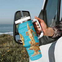 Issyk Mystery Kazakhstan Golden Man Tumbler With Handle - Wonder Print Shop