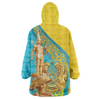 Issyk Mystery Kazakhstan Golden Man Wearable Blanket Hoodie - Wonder Print Shop