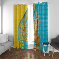 Issyk Mystery Kazakhstan Golden Man Window Curtain - Wonder Print Shop