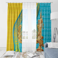 Issyk Mystery Kazakhstan Golden Man Window Curtain - Wonder Print Shop