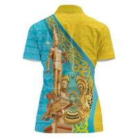 Issyk Mystery Kazakhstan Golden Man Women Polo Shirt - Wonder Print Shop