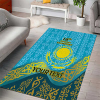 Kazakhstan Independence Day Personalized Area Rug 16 December with Kazakh Pattern LT9 - Wonder Print Shop