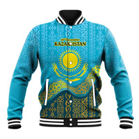 Kazakhstan Independence Day Personalized Baseball Jacket 16 December with Kazakh Pattern LT9 - Wonder Print Shop