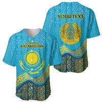 Kazakhstan Independence Day Personalized Baseball Jersey 16 December with Kazakh Pattern LT9 - Wonder Print Shop