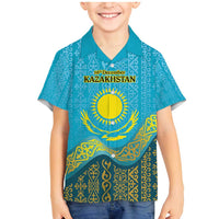 Kazakhstan Independence Day Personalized Family Matching Mermaid Dress and Hawaiian Shirt 16 December with Kazakh Pattern LT9 - Wonder Print Shop