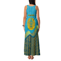 Kazakhstan Independence Day Personalized Family Matching Tank Maxi Dress and Hawaiian Shirt 16 December with Kazakh Pattern - Wonder Print Shop