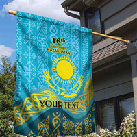 Kazakhstan Independence Day Personalized Garden Flag 16 December with Kazakh Pattern - Wonder Print Shop