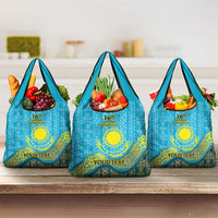 Kazakhstan Independence Day Personalized Grocery Bag 16 December with Kazakh Pattern