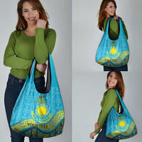 Kazakhstan Independence Day Personalized Grocery Bag 16 December with Kazakh Pattern
