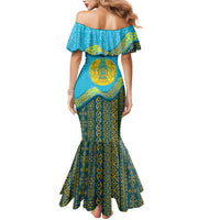 Kazakhstan Independence Day Personalized Mermaid Dress 16 December with Kazakh Pattern - Wonder Print Shop