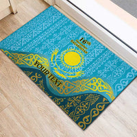 Kazakhstan Independence Day Personalized Rubber Doormat 16 December with Kazakh Pattern - Wonder Print Shop