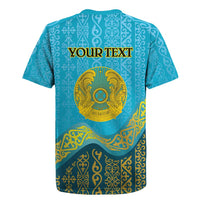 Kazakhstan Independence Day Personalized Rugby Jersey 16 December with Kazakh Pattern - Wonder Print Shop