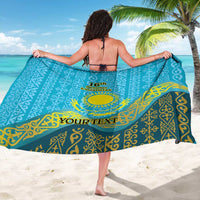 Kazakhstan Independence Day Personalized Sarong 16 December with Kazakh Pattern - Wonder Print Shop