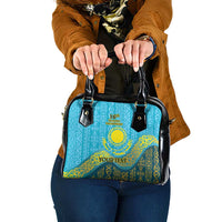 Kazakhstan Independence Day Personalized Shoulder Handbag 16 December with Kazakh Pattern