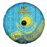 Kazakhstan Independence Day Personalized Spare Tire Cover 16 December with Kazakh Pattern - Wonder Print Shop