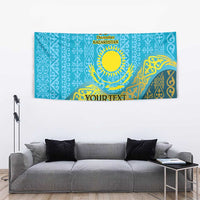Kazakhstan Independence Day Personalized Tapestry 16 December with Kazakh Pattern - Wonder Print Shop