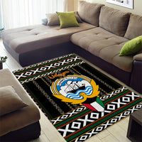 Kuwait Hawk of Quraish With Al Sadu Pattern Personalized Area Rug LT9 - Wonder Print Shop