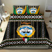 Kuwait Hawk of Quraish With Al Sadu Pattern Personalized Bedding Set LT9 - Wonder Print Shop