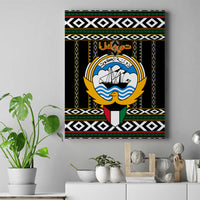 Kuwait Hawk of Quraish With Al Sadu Pattern Personalized Canvas Wall Art LT9 - Wonder Print Shop