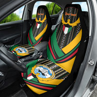 Kuwait Hawk of Quraish With Al Sadu Pattern Personalized Car Seat Cover LT9 - Wonder Print Shop