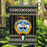 Kuwait Hawk of Quraish With Al Sadu Pattern Personalized Garden Flag - Wonder Print Shop