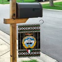 Kuwait Hawk of Quraish With Al Sadu Pattern Personalized Garden Flag - Wonder Print Shop