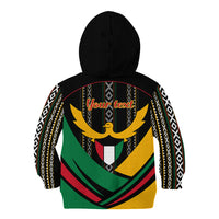 Kuwait Hawk of Quraish With Al Sadu Pattern Personalized Kid Hoodie - Wonder Print Shop