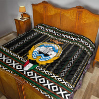 Kuwait Hawk of Quraish With Al Sadu Pattern Personalized Quilt - Wonder Print Shop