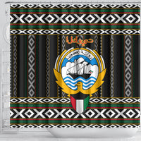 Kuwait Hawk of Quraish With Al Sadu Pattern Personalized Shower Curtain