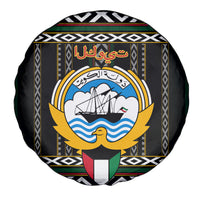Kuwait Hawk of Quraish With Al Sadu Pattern Personalized Spare Tire Cover - Wonder Print Shop