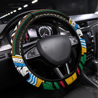 Kuwait Hawk of Quraish With Al Sadu Pattern Personalized Steering Wheel Cover - Wonder Print Shop