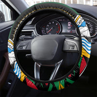 Kuwait Hawk of Quraish With Al Sadu Pattern Personalized Steering Wheel Cover - Wonder Print Shop
