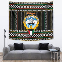 Kuwait Hawk of Quraish With Al Sadu Pattern Personalized Tapestry - Wonder Print Shop