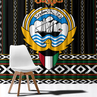 Kuwait Hawk of Quraish With Al Sadu Pattern Personalized Window Curtain - Wonder Print Shop