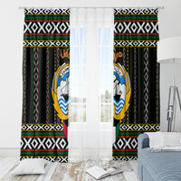 Kuwait Hawk of Quraish With Al Sadu Pattern Personalized Window Curtain - Wonder Print Shop