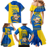 Ukraine Ukraine Folk Patterns Unity Day Personalized Family Matching Mermaid Dress and Hawaiian Shirt LT9 - Wonder Print Shop