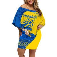 Ukraine Ukraine Folk Patterns Unity Day Personalized Family Matching Off Shoulder Short Dress and Hawaiian Shirt LT9 - Wonder Print Shop